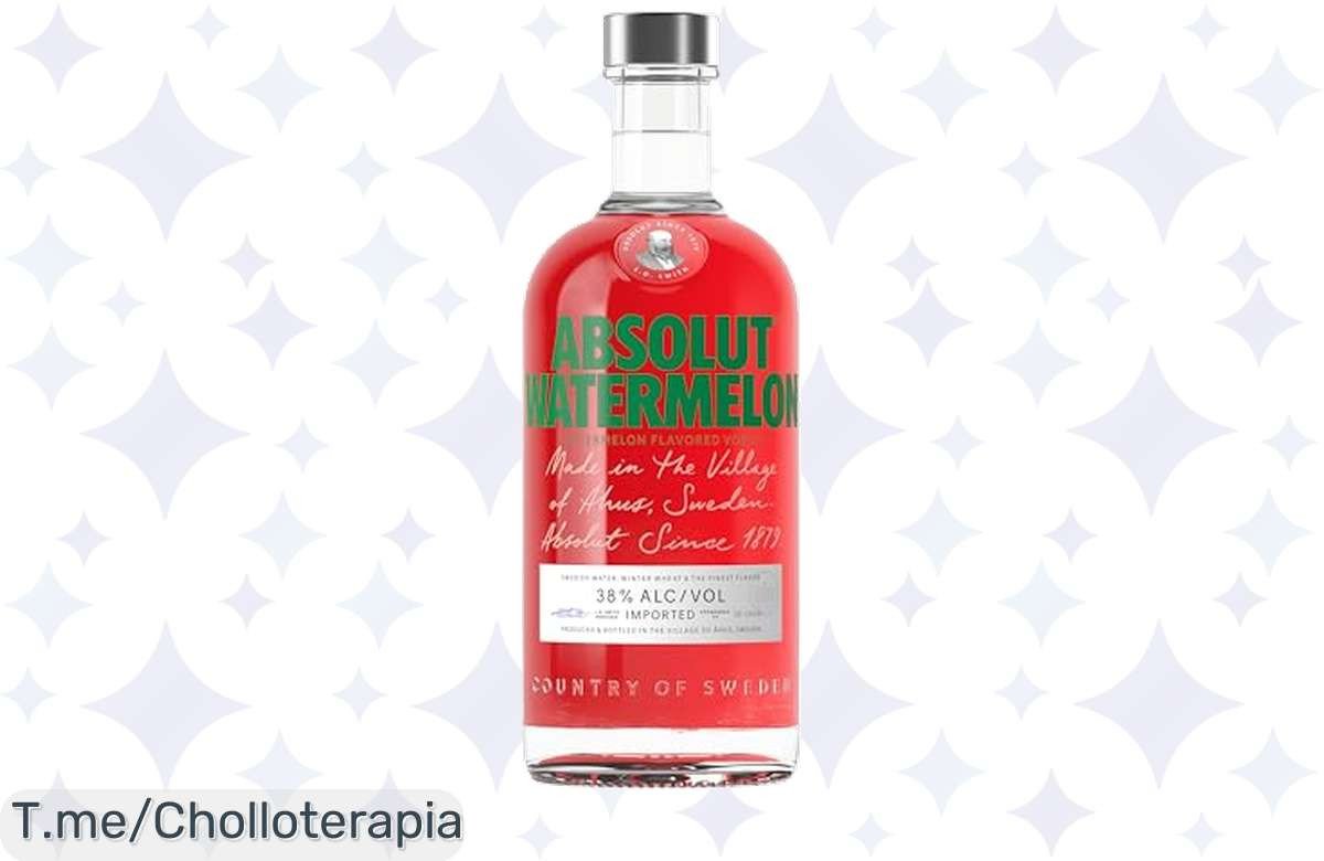 Descubre Absolut Watermelon: El sabor del verano en cada sorbo, ideal para tus cócteles. Aprovecha este ofertón exclusivo, ¡stock limitado, no te lo pierdas!