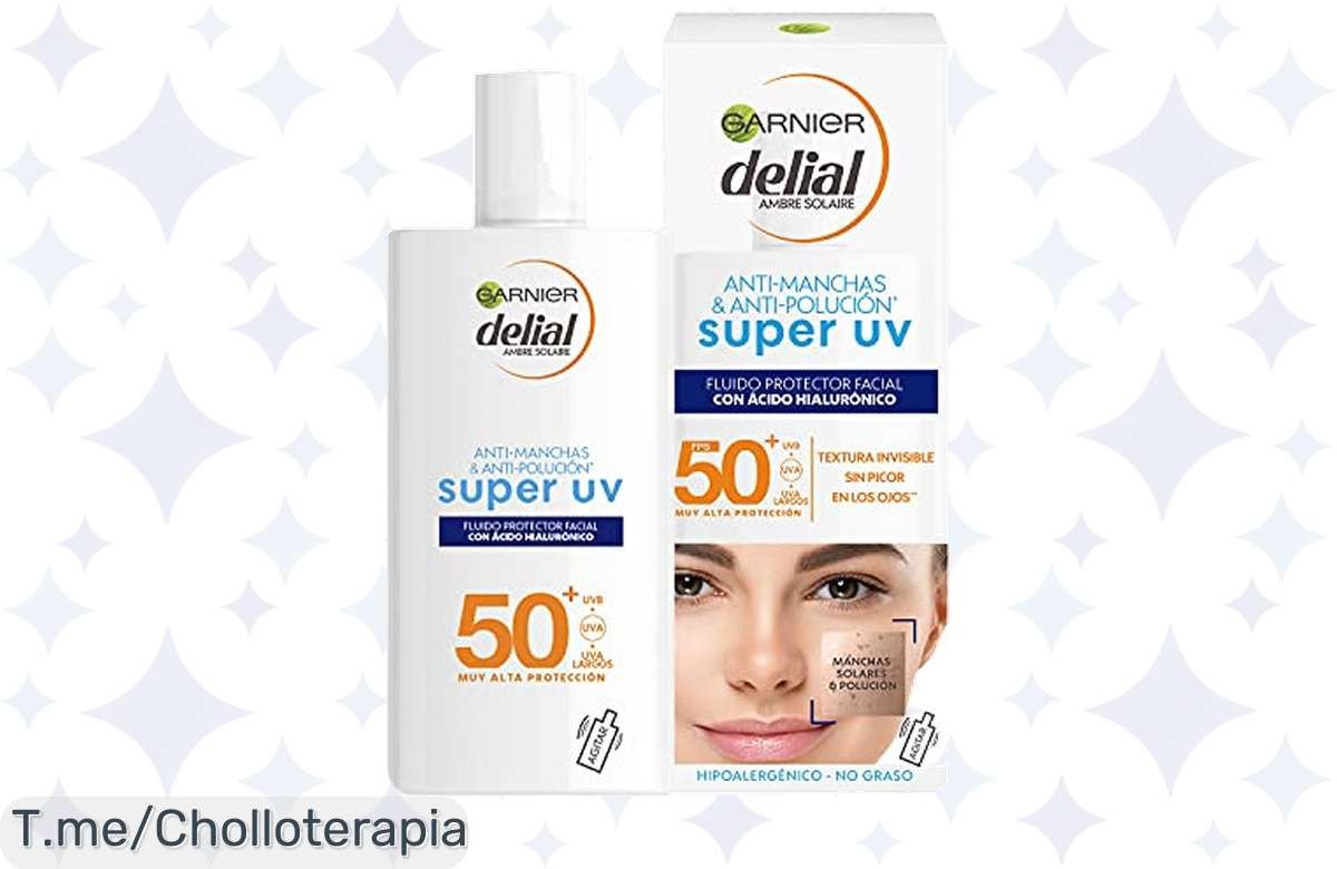 Descubre Garnier Delial: ¡crema facial fluida FPS50+ con ácido hialurónico a un precio loco! Hidratación profunda y no grasosa, ¡aprovecha este ofertón limitado ya!