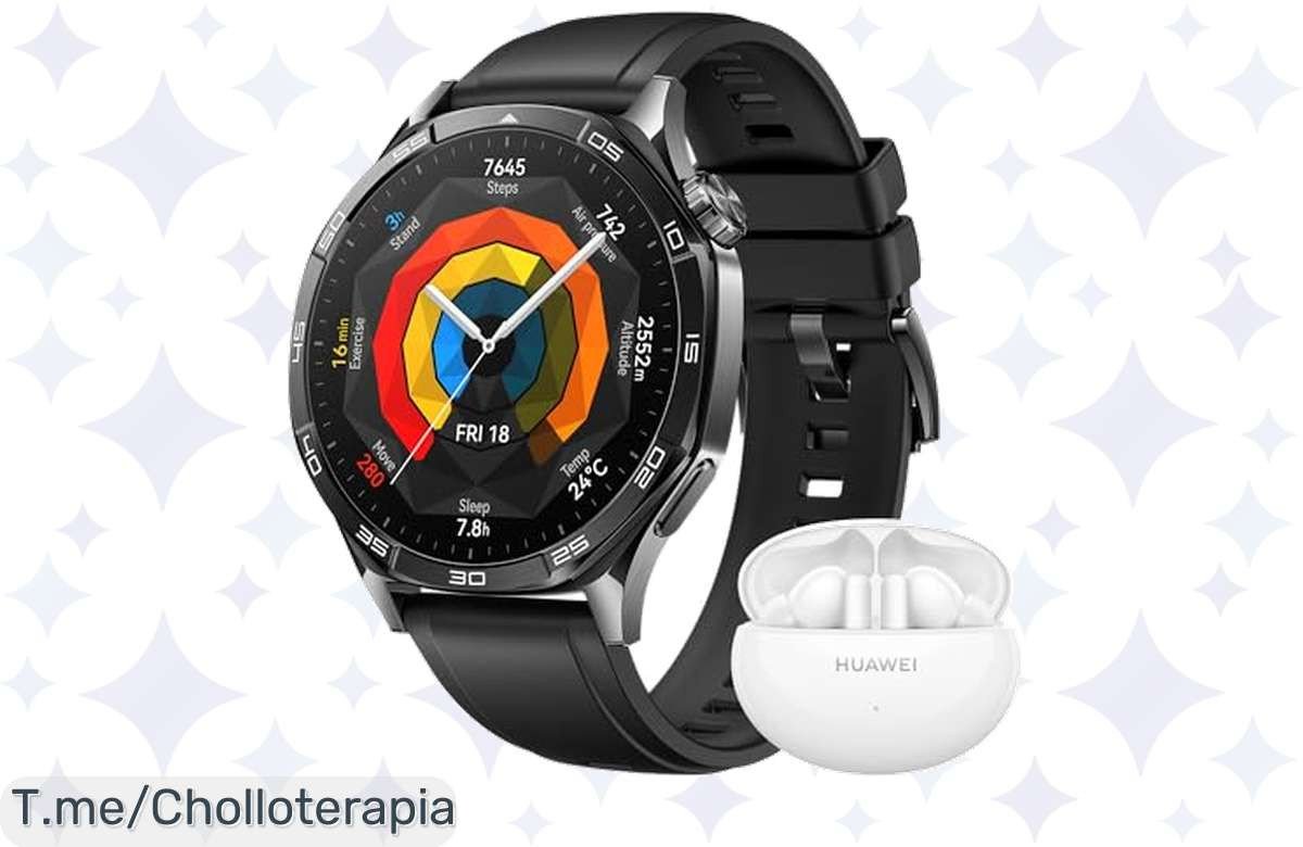 Descubre el HUAWEI WATCH GT 5, elegancia y salud en tu muñeca, ¡lleva los FreeBuds 5i gratis! Aprovecha este super chollo antes de que se acabe, compra ya.