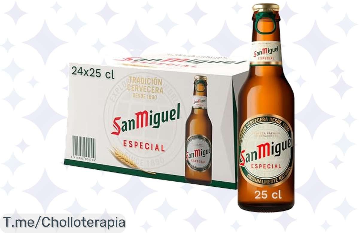 Descubre el chollazo de San Miguel Especial Lager: Sabor premium y refrescante en cada botella, ¡aprovecha esta oferta única y consigue tu pack de 24 botellas antes de que se agote!