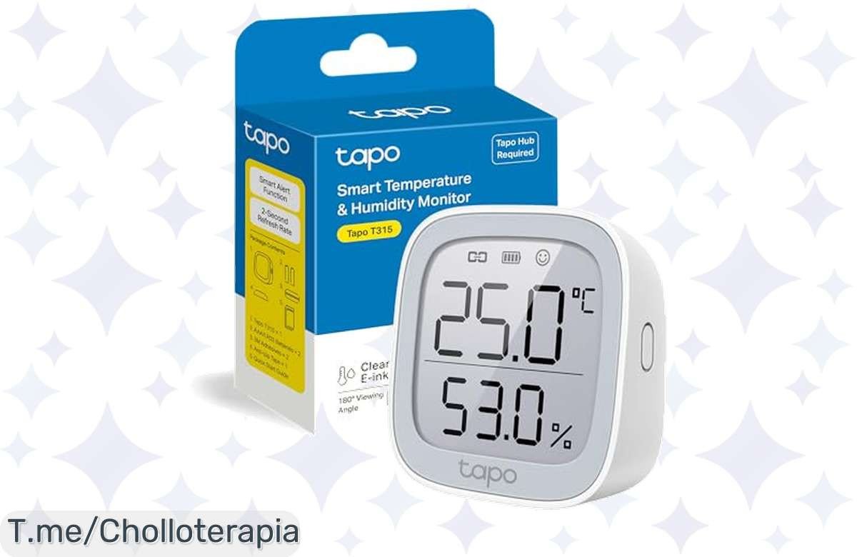 Descubre el chollazo del TPLink TAPO T315: controla la temperatura y humedad de tu hogar en tiempo real con hasta 2 años de batería ¡No te pierdas esta oferta única y compra ya!