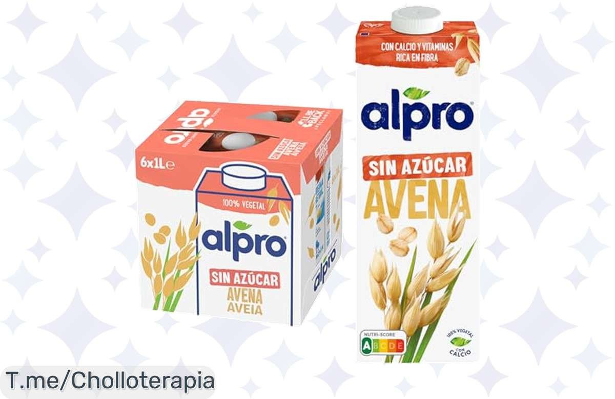 Descubre el chollazo del año: Alpro Bebida Vegetal de Avena sin Azúcar, rica en calcio y vitaminas, cuida tu cuerpo y del planeta. ¡Compra ya el pack de 6 antes de que se acabe!