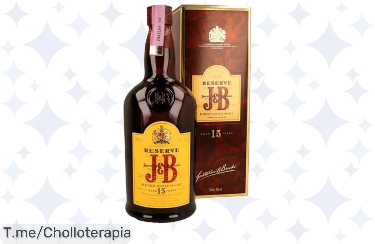 Descubre el chollazo del año: J&B Reserve Aged 15 Years, un whisky escocés suave que deleita a la realeza. ¡No dejes pasar este ofertón limitado!