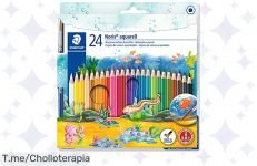 Descubre el estuche de 24 lápices acuarelables Staedtler a un precio loco, perfectos para desatar tu creatividad con colores intensos ¡Aprovecha este ofertón limitado y transforma tu arte ya!
