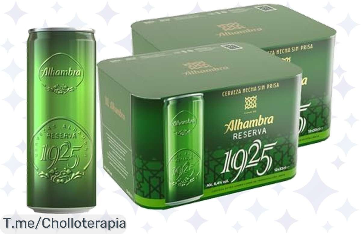 Descubre el ofertón de Alhambra Reserva 1925: 24 latas de sabor intenso y cuerpo pleno que transformarán tus momentos. ¡Aprovecha este precio loco y compra ya antes de que se agote!