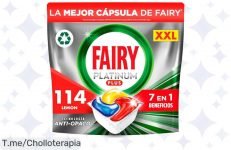 Descubre el ofertón del año: Fairy Platinum Plus, 114 cápsulas que dejan tu vajilla impecable y ahorran tiempo ¡Aprovecha este chollo limitado y compra ya!