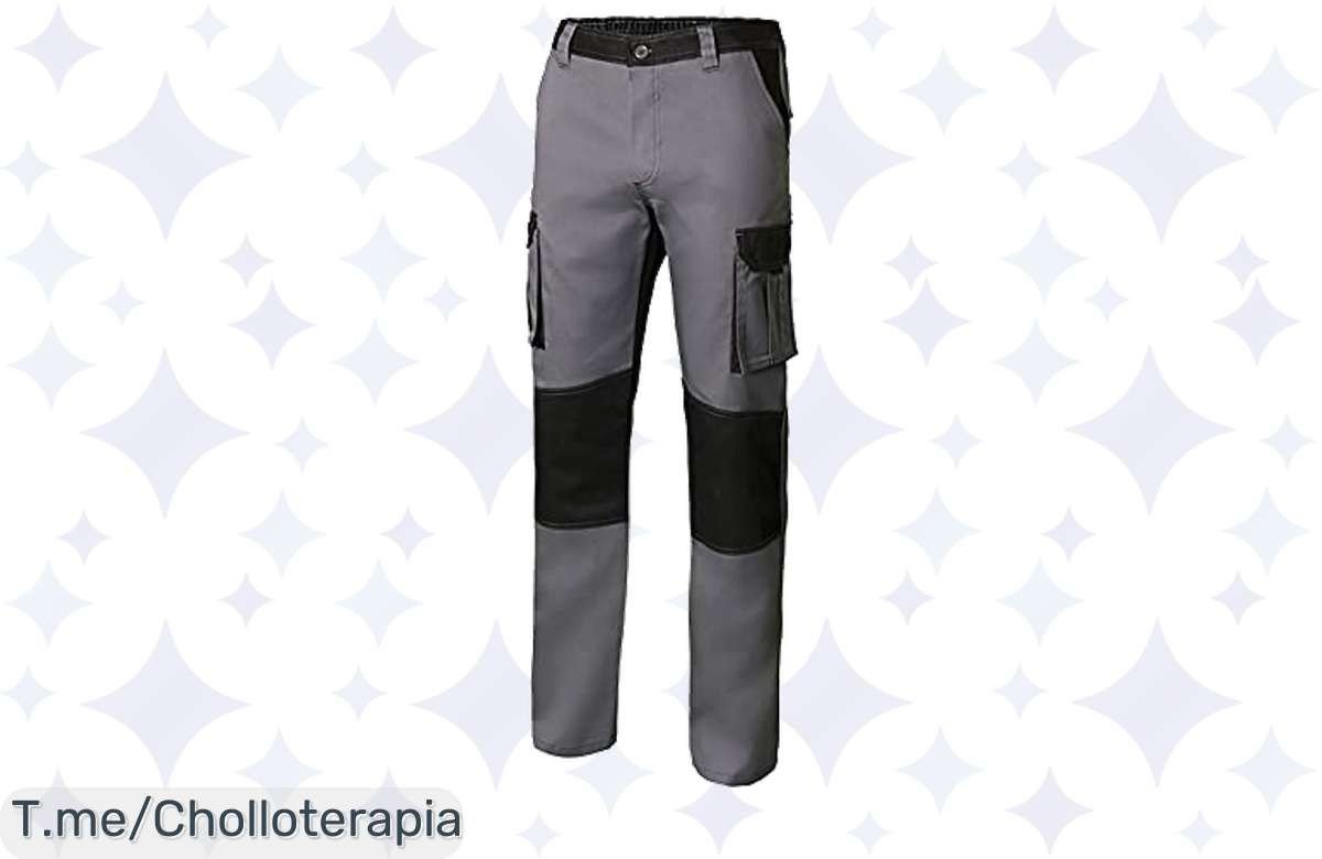 Descubre el ofertón del año: Pantalón bicolor Multibolsillos Velilla, comodidad Slim Fit y refuerzos en rodillas. ¡No te lo pierdas, stock limitado y precio loco!