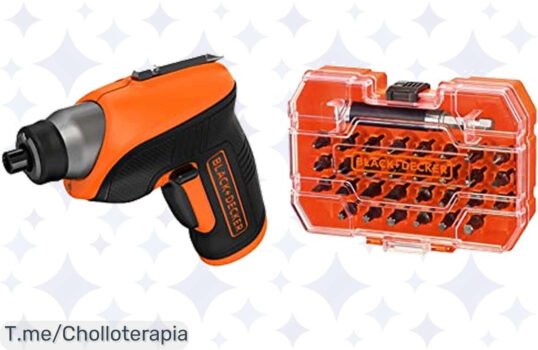 Descubre el ofertón del atornillador BLACK+DECKER CS3652LC, calidad y potencia para rincones difíciles a un precio loco ¡No dejes pasar esta oportunidad única!