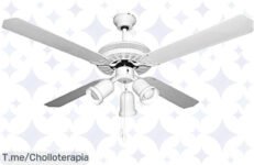 Descubre el ofertón del verano: Ventilador de Techo Orbegozzo con luces y 4 palas reversibles Refresca tu hogar a un precio loco ¡No esperes, la oferta es limitada!