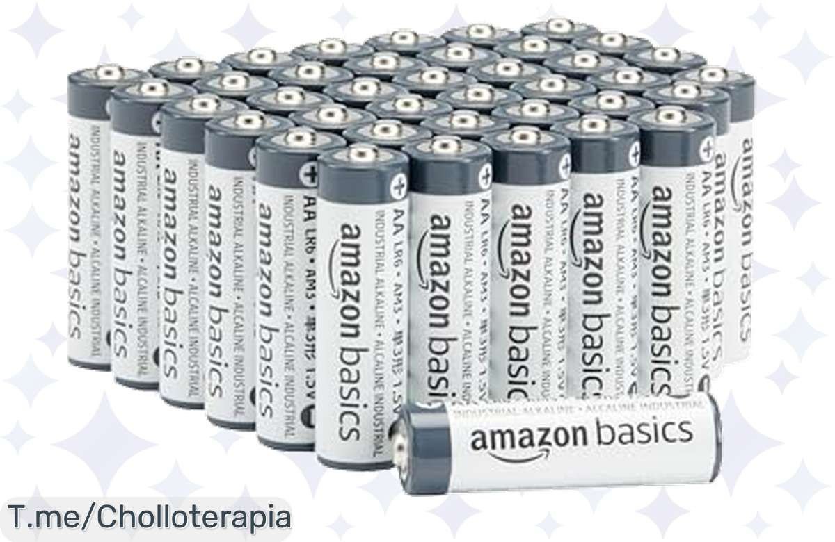 Descubre el potentísimo chollo: 40 pilas AA de Amazon Basics con 5 años de energía. Ahorra dinero y cuida el planeta, aprovecha este ofertón antes de que se acabe.