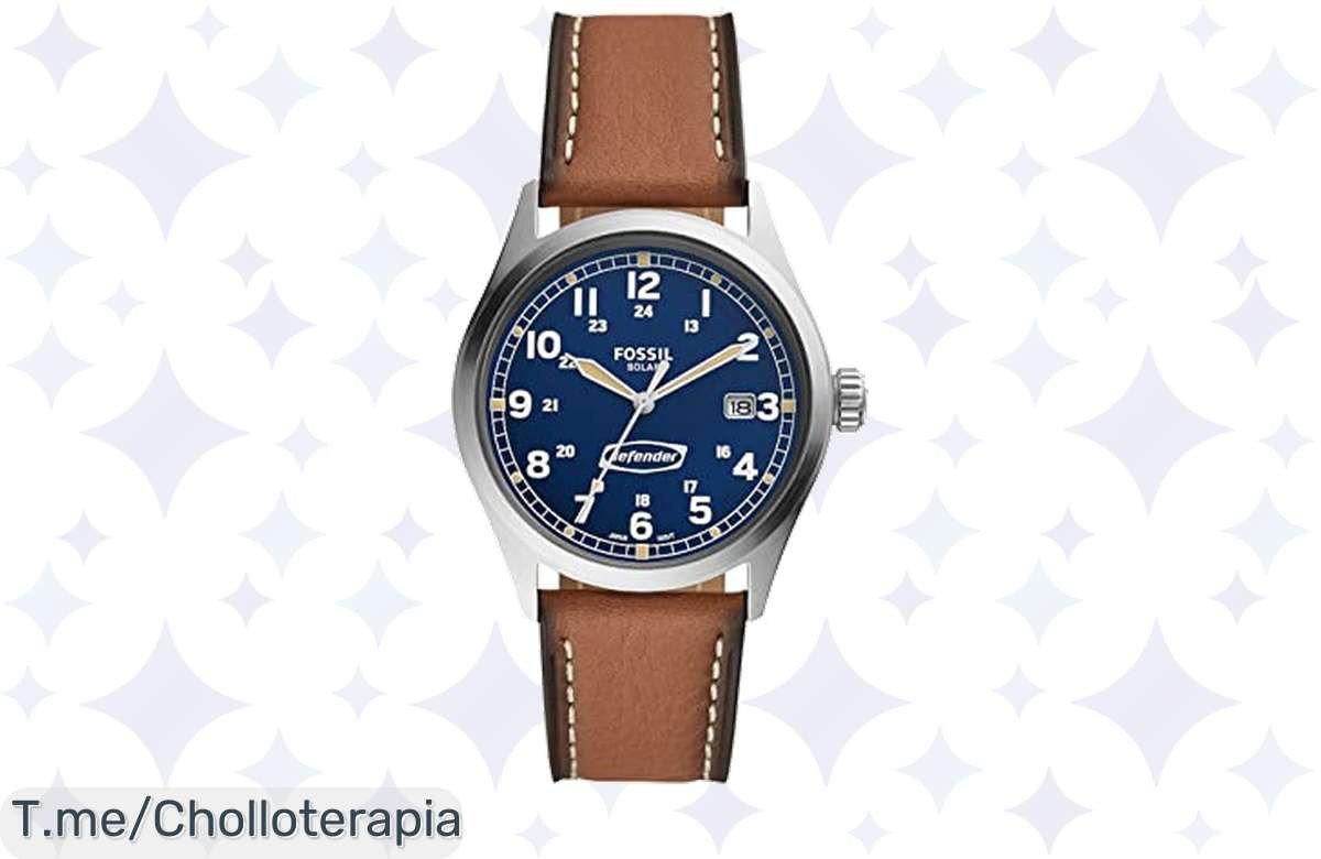 Descubre el reloj solar FOSSIL Defender: un super chollo con correa de piel reciclada que resiste hasta 100m bajo el agua. ¡Compra ahora y deslumbra en cada aventura!