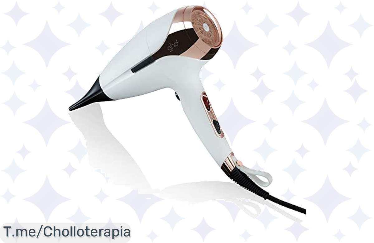 Descubre el secador ghd Helios a un precio loco: seca en un abrir y cerrar de ojos con su motor de 120km/h. ¡Aprovecha este ofertón y cuida tu cabello ya!
