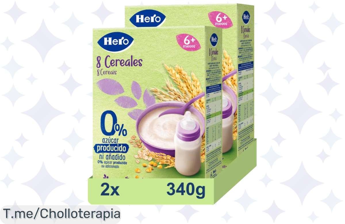 Descubre el super chollo: Hero Baby Pack Papillas 8 Cereales sin azúcares añadidos, pura nutrición para tu pequeño, ¡aprovecha esta oferta limitada y compra ya!