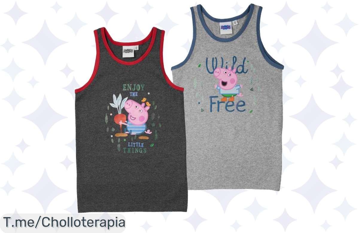 Descubre el super chollo: Pack de 2 camisetas interiores de Peppa Pig, comodidad y estilo para tus peques a un precio de ganga, oferta limitada que no puedes dejar pasar.