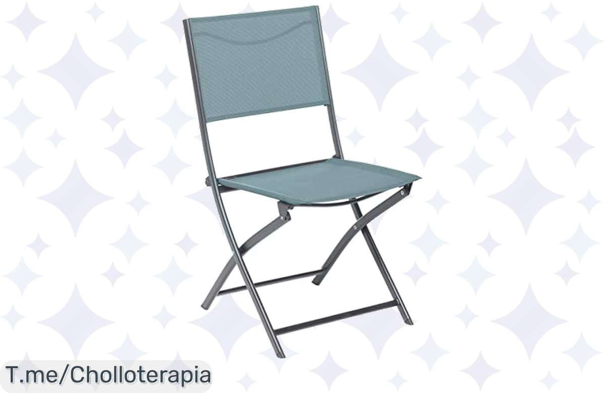 Descubre el super chollo: Set de 4 sillas plegables de jardín en verde jade y gris, duraderas y con estilo moderno. ¡Aprovecha este ofertón antes de que se agoten!