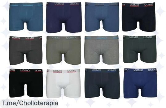 Descubre el super chollo de 12 calzoncillos boxer, 95% algodón suave para tu confort total ¡No te quedes sin el ofertón, compra ya antes de que se agoten!