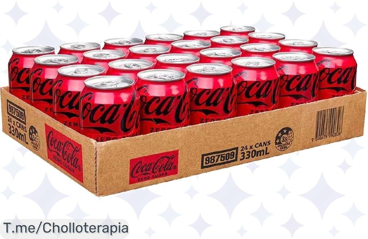 Descubre el super chollo de 24 latas de Cocacola Sabor Cero y disfruta de su frescura sin remordimientos. ¡Aprovecha este ofertón y llena tu despensa AHORA!