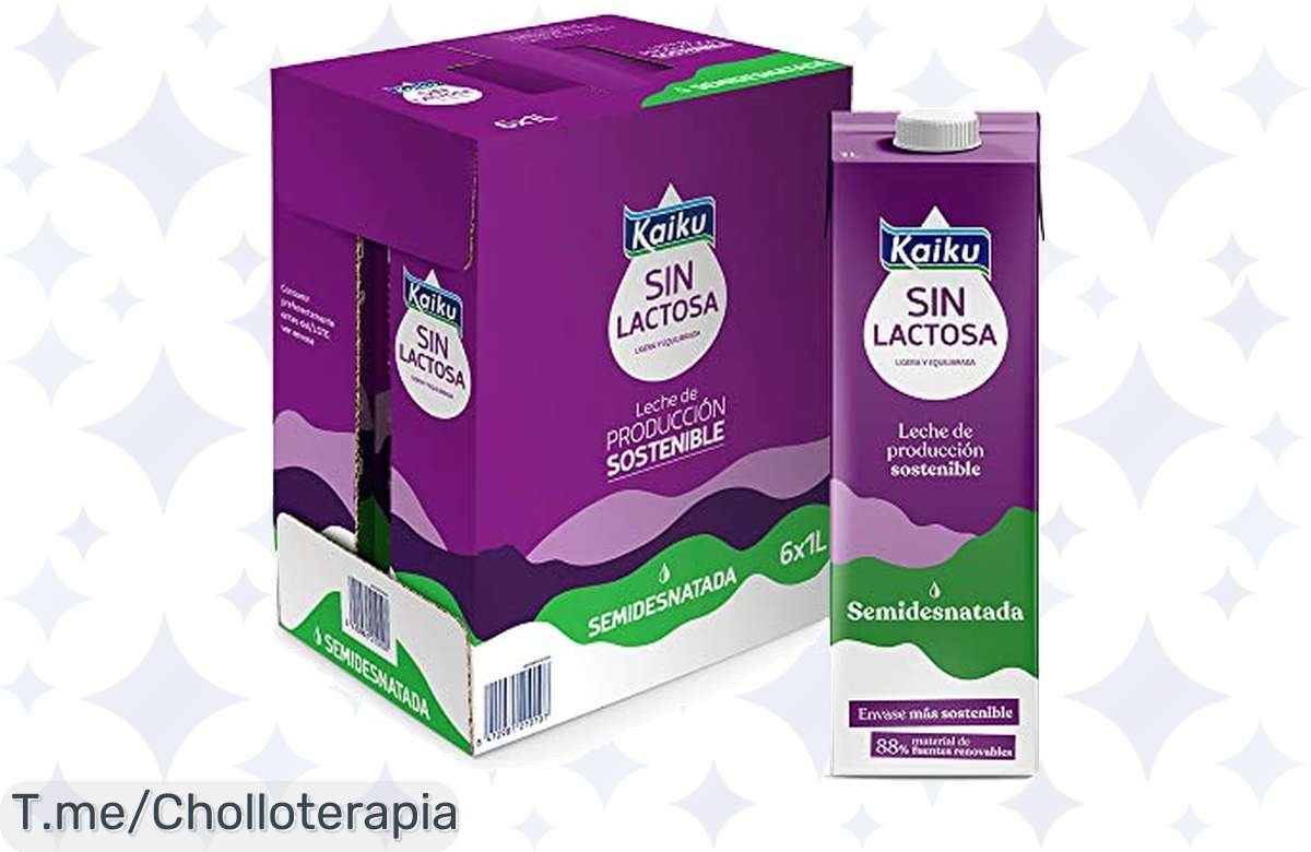 Descubre el super chollo de Kaiku Sin Lactosa: leche semidesnatada repleta de vitaminas que te brinda bienestar. ¡Hazte con tu pack de 6 L antes de que se agote!