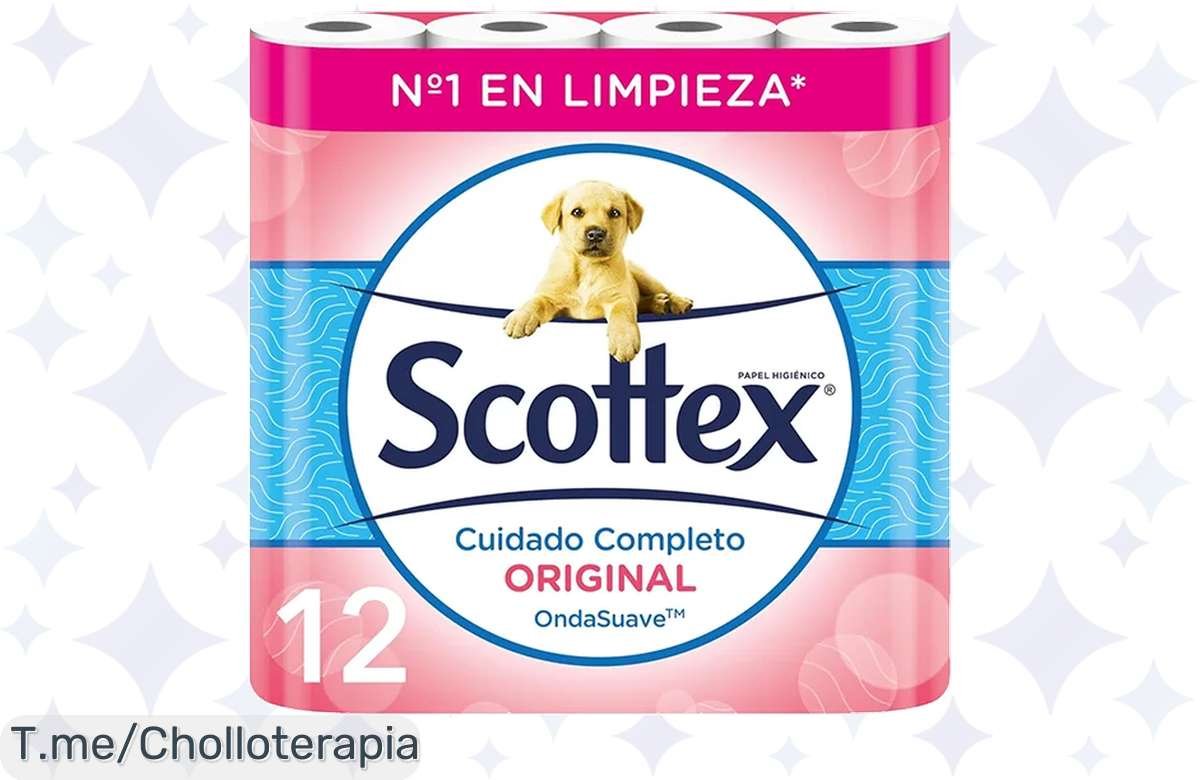Descubre el super chollo de Scottex Original: 12 rollos de suavidad y confort que tu piel y hogar merecen. No dejes pasar esta oferta limitada, ¡compra ya!
