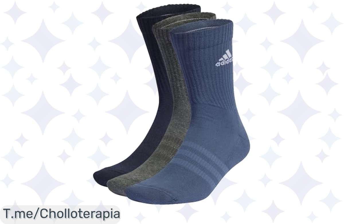 Descubre el super chollo de calcetines adidas con paneles acolchados, comodidad total para tus pies. No te pierdas este ofertón, solo hasta agotar existencias. ¡Compra ya!