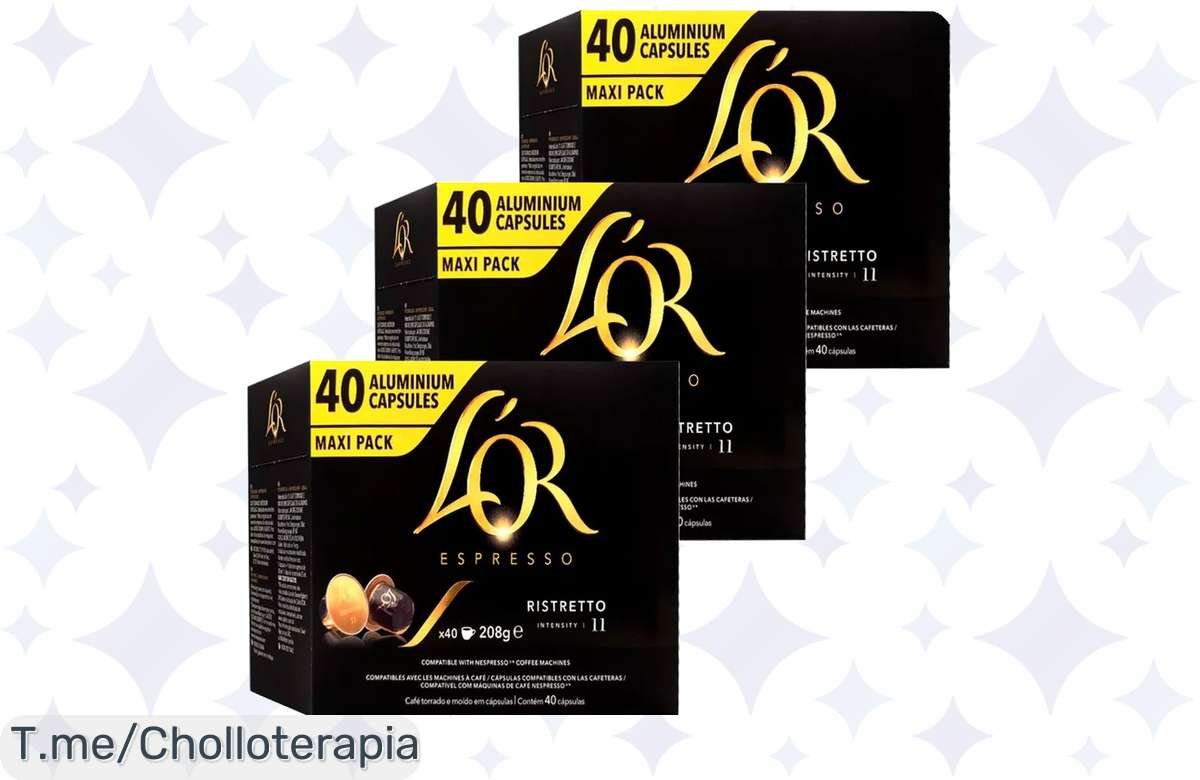 Descubre el super chollo de las mañanas: 120 cápsulas de Ristretto L’OR compatibles con Nespresso, sabor intenso y experiencia única, ¡aprovecha este ofertón antes que se agote!