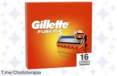 Descubre el super chollo en afeitado: 16 recambios Gillette Fusion5 para un apurado único y duradero No dejes pasar este ofertón, ¡compra ya y transforma tu rutina!