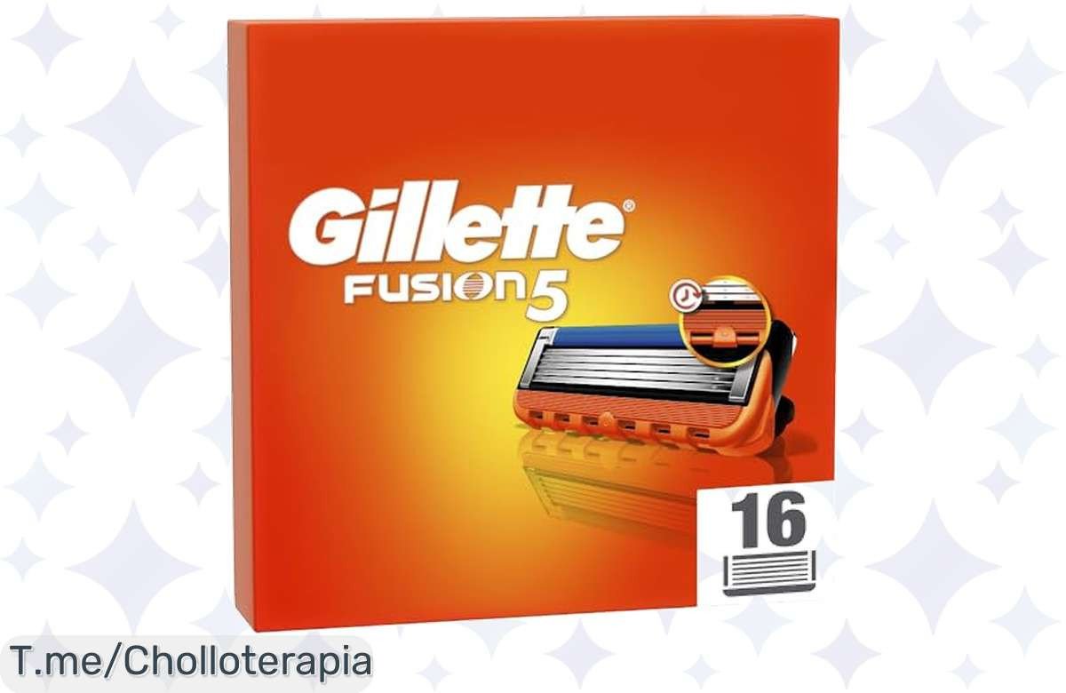 Descubre el super chollo en afeitado: 16 recambios Gillette Fusion5 para un apurado único y duradero. No dejes pasar este ofertón, ¡compra ya y transforma tu rutina!