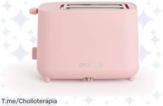 Descubre el tostador rosa de 750W que elevará tus desayunos a otro nivel: diseño espectacular, 6 niveles de tostado y bandeja recogemigas ¡Oferta limitada que no puedes dejar escapar!