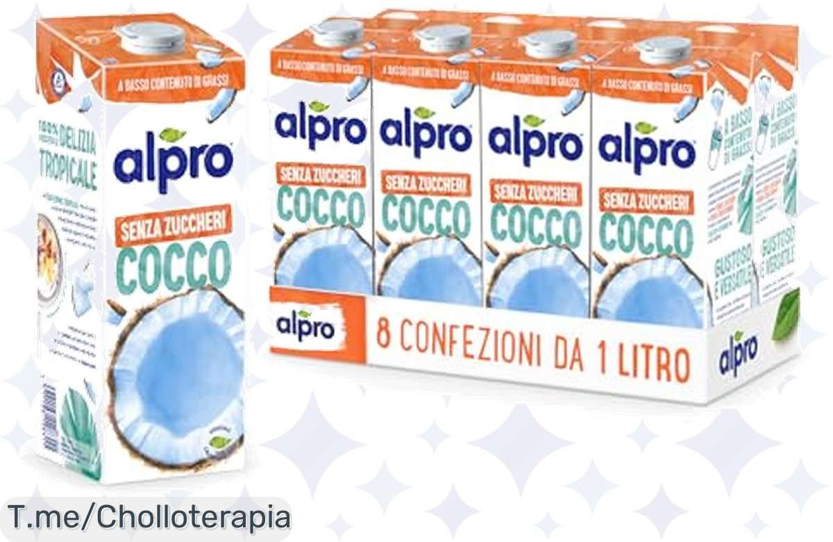 Descubre la Bebida Vegetal de Coco sin Azúcar: ¡Sabor delicioso y lleno de calcio! No dejes pasar este super chollo de 8 litros a precio de ganga. ¡Compra ya antes de que se agote!