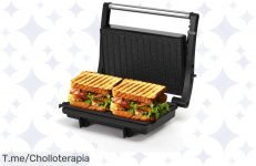 Descubre la Sandwichera Panini y Parrilla Eléctrica: un super chollo con placas antiadherentes y apertura de 180º Aprovecha este ofertón antes de que se agote, ¡compra ya!