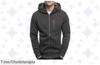 Descubre la Sudadera Hombre con Cremallera y Capucha: ¡Super Chollo! Ahorra 50% y luce elegante y cómodo en cualquier ocasión ¡No dejes pasar este ofertón limitado!