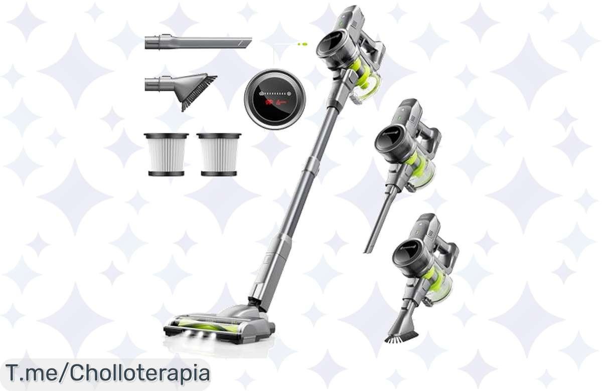 Descubre la aspiradora sin cable Kalado, ligera y silenciosa, que limpia en un suspiro. Aprovecha el super chollo y transforma tu hogar, ¡actúa ahora antes que se agote!