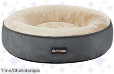 Descubre la cama redonda Feandrea, un super chollo que brindará a tu peludo el descanso que merece ¡Hazte con este ofertón antes de que se agote!