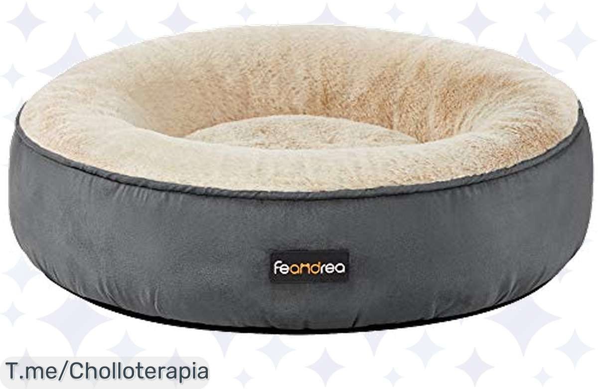 Descubre la cama redonda Feandrea, un super chollo que brindará a tu peludo el descanso que merece. ¡Hazte con este ofertón antes de que se agote!