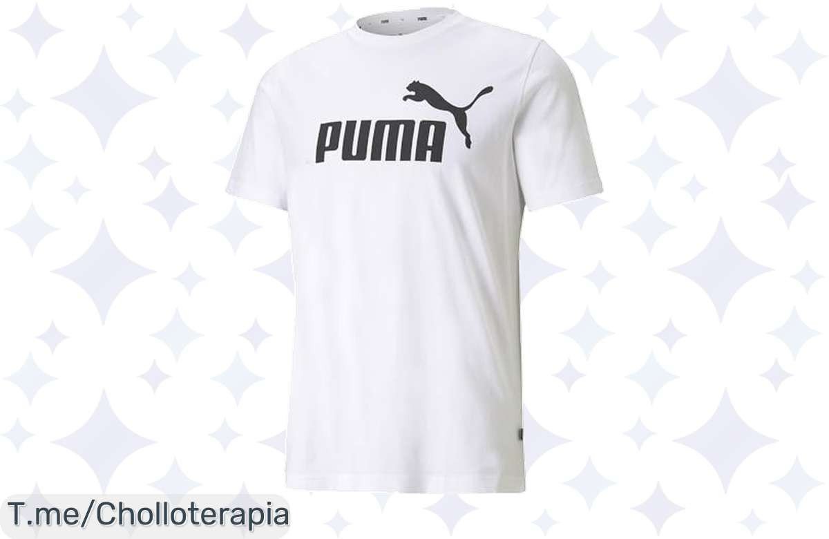 Descubre la camiseta PUMA Ess Logo Tee a un precio loco, hecha de 100% algodón para tu comodidad total. ¡Aprovecha este ofertón y visítalo ya antes que se agote!