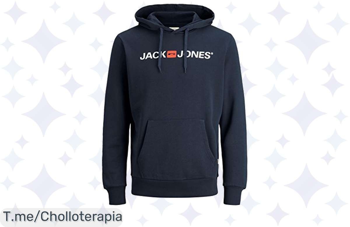 Descubre la hoodie Jack & Jones que abraza tu confort con estilo: súper chollo de algodón y poliéster a un precio loco, ¡no dejes pasar esta oferta única y compra ya!