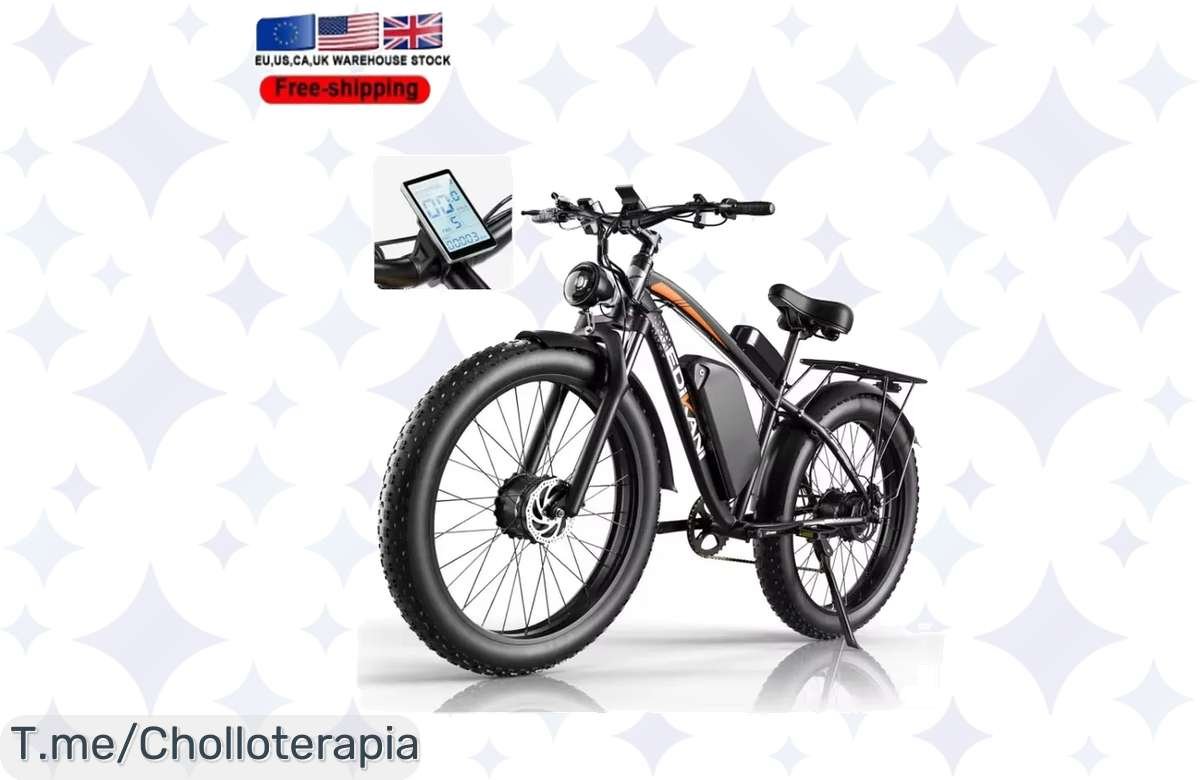 Descubre la nueva bici eléctrica 250W a un precio loco, llantas fat 26×4.0 para dominar cualquier terreno. ¡No te pierdas esta oferta única, actúa ya y comienza tu aventura!