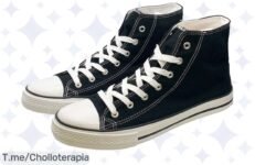 Descubre las zapatillas de lona alta más cómodas y estilosas del mercado a un precio loco, super chollo, ¡compra ahora antes de que se agoten y transforma tu look!
