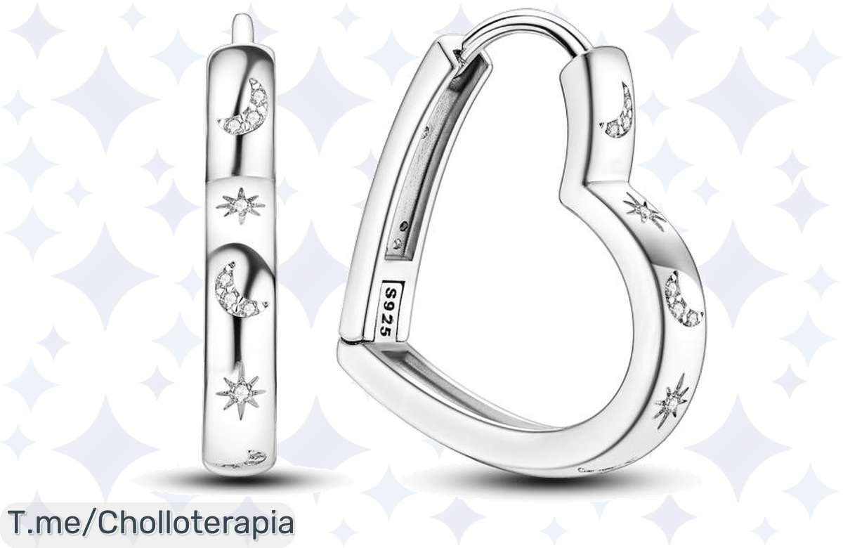 Deslumbra con los Pendientes de Aro en Plata 925: ¡Chollo Brillante en Forma de Corazón, Estrella y Luna! Solo por hoy, haz clic y llévatelos antes de que se agoten.