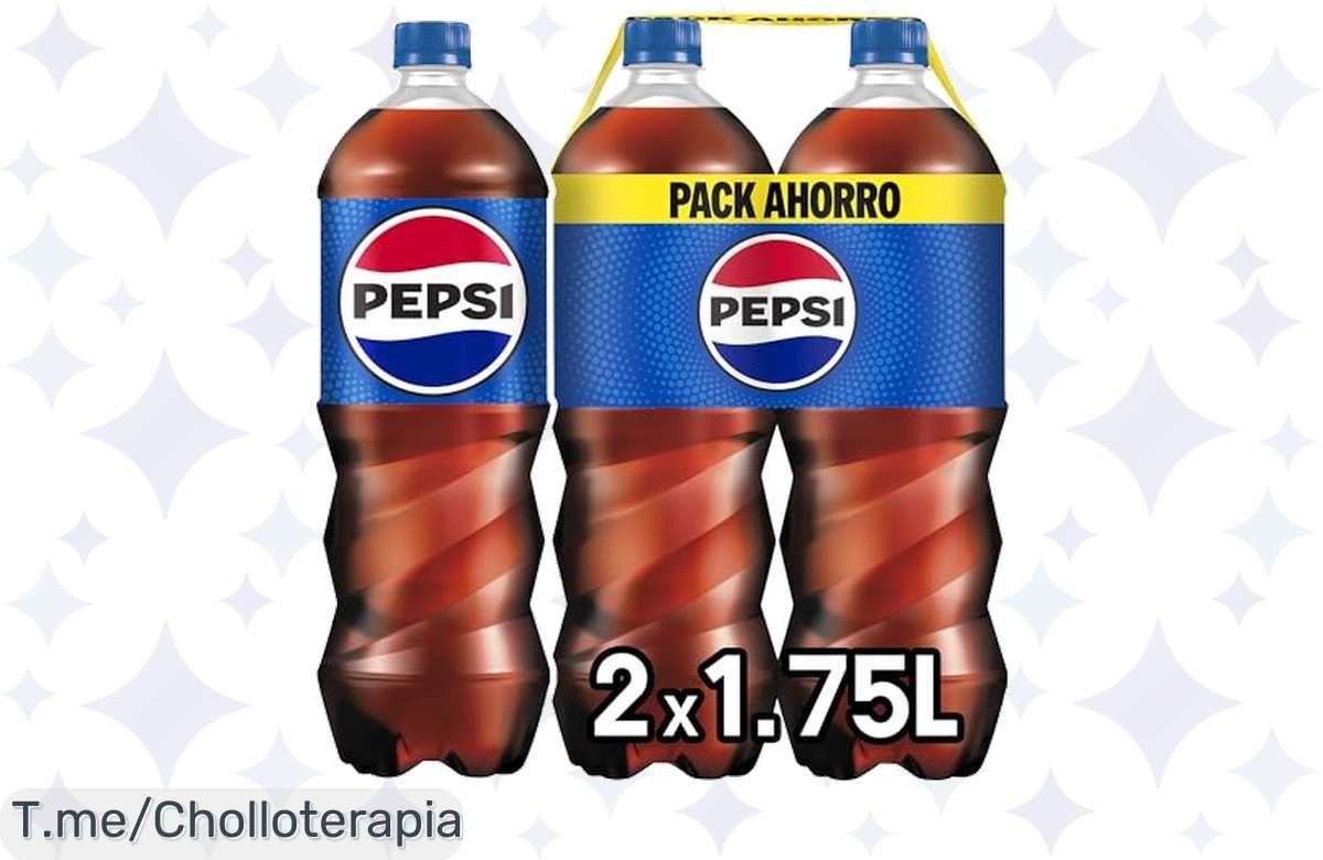 Disfruta de la frescura de Pepsi 1.75L en bipack a un precio de ganga, con un descuento brutal que no verás de nuevo. ¡Haz tu pedido ya antes de que se acabe!