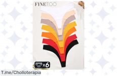 Experimenta la comodidad y el estilo con los tangas FINETOO: ¡super chollo de 6 piezas en seda sin costuras! No dejes pasar este ofertón limitado, compra ya y deslumbra tu día