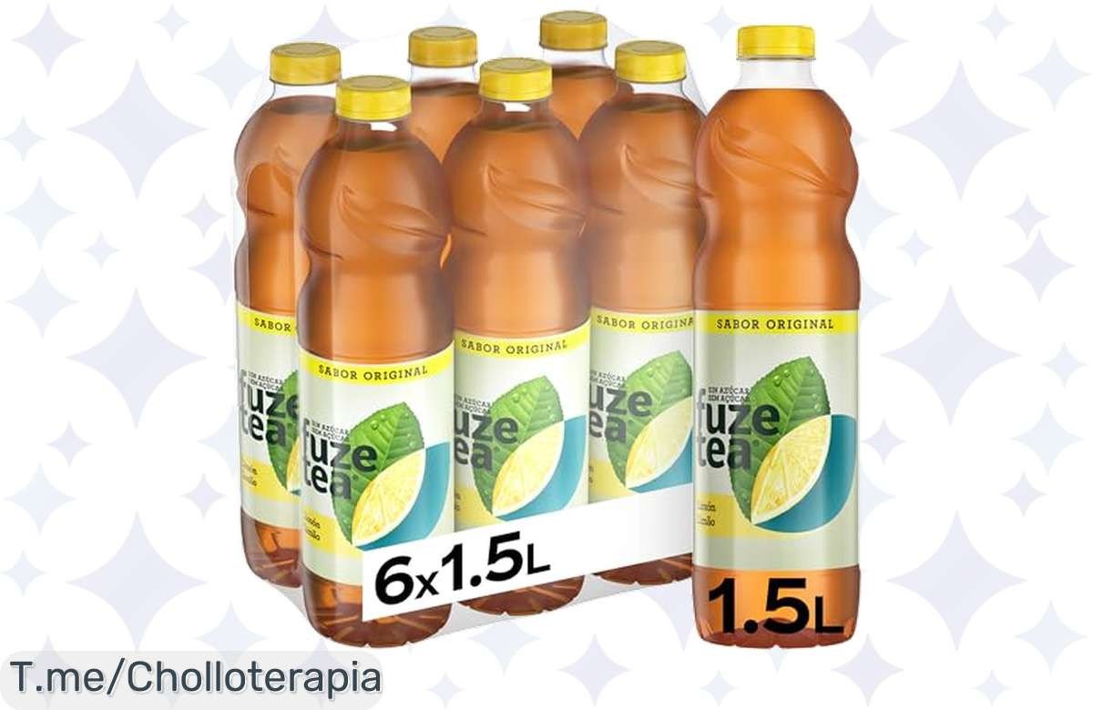Fuze Tea Original a precio loco: 6 botellas de refrescante té negro con limón, sin azúcar y bajo en calorías. ¡No dejes pasar este ofertón y llévatelo ya!