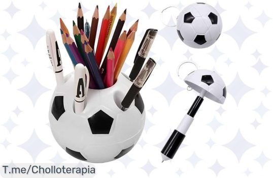 Haz que tu escritorio brille con el portalápices balón de fútbol: un super chollo para los amantes del fútbol ¡Aprovecha este ofertón y compra ahora antes que se agote!