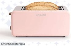 Haz tostadas perfectas con nuestra Tostadora Retro XL: 6 niveles de potencia y programas únicos Aprovecha este ofertón limitado y llévate la tuya ya, ¡no te quedes sin ella!