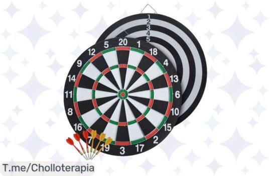 Hazte con la MUWO diana de doble cara y 6 flechas a un precio loco, mejora tu puntería como un pro y aprovecha este ofertón limitado antes de que se agote