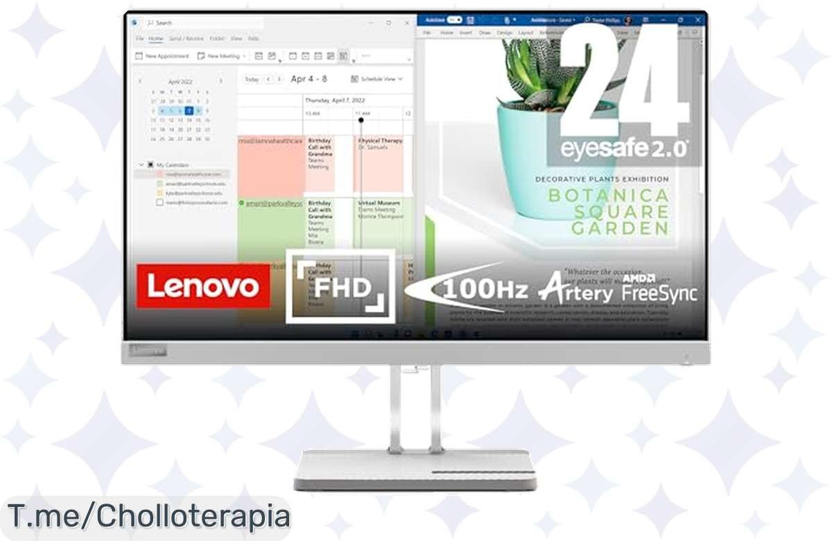 Impulsa tu productividad con el Lenovo L24e40: monitor FullHD de 23.8 y 100 Hz a un precio loco. ¡Aprovecha este ofertón y transforma tu espacio, compra ya!