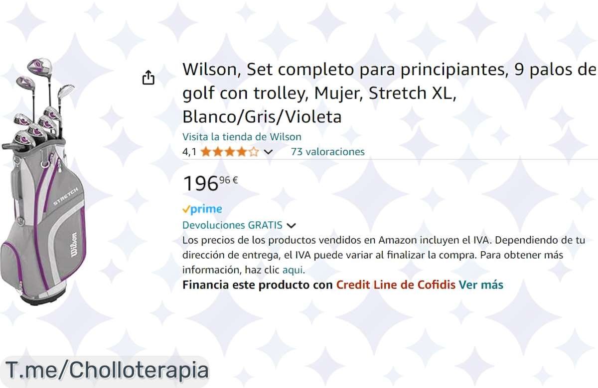 Inicia tu aventura golfística con el set Wilson para principiantes, ¡un ofertón limitado que transforma tu juego con control total en cada tiro! ¡No te lo pierdas!