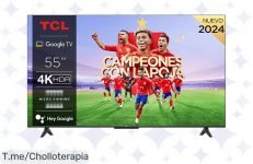 Llévate a casa la TCL 55P655, tu Smart TV UHD 4K con Google TV, a un precio loco y disfruta del mejor cine en casa ¡Oferta limitada, no la dejes escapar!