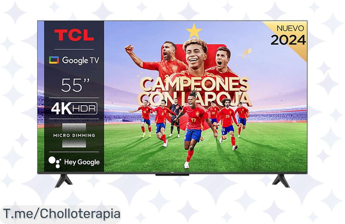 Llévate a casa la TCL 55P655, tu Smart TV UHD 4K con Google TV, a un precio loco y disfruta del mejor cine en casa. ¡Oferta limitada, no la dejes escapar!