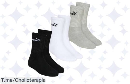 No dejes escapar el ofertón: ¡3 pares de calcetines PUMA Elements a precio loco! Siente la comodidad y soporte en cada paso, solo por tiempo limitado, ¡actúa ya!